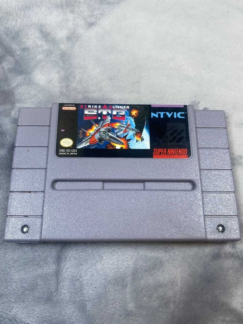 Strike Gunner STG Super Nintendo SNES Game Cartridge
